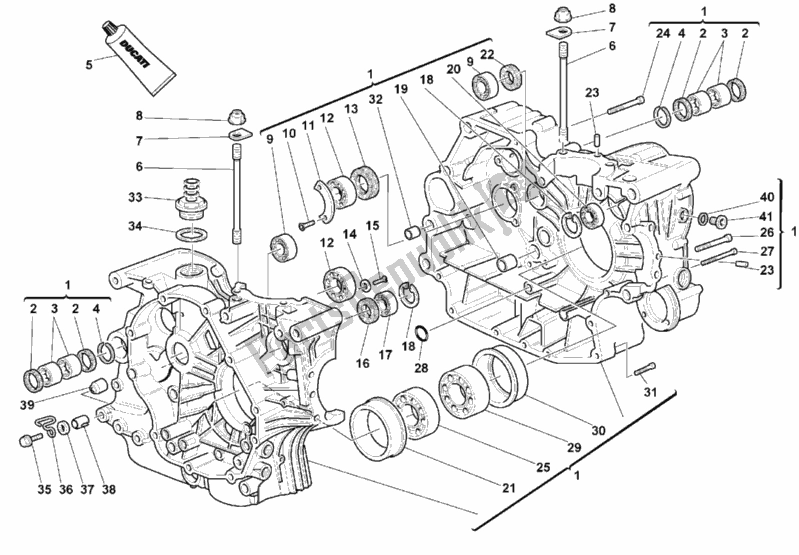 Toutes les pièces pour le Carter du Ducati Monster 600 Dark City 1999